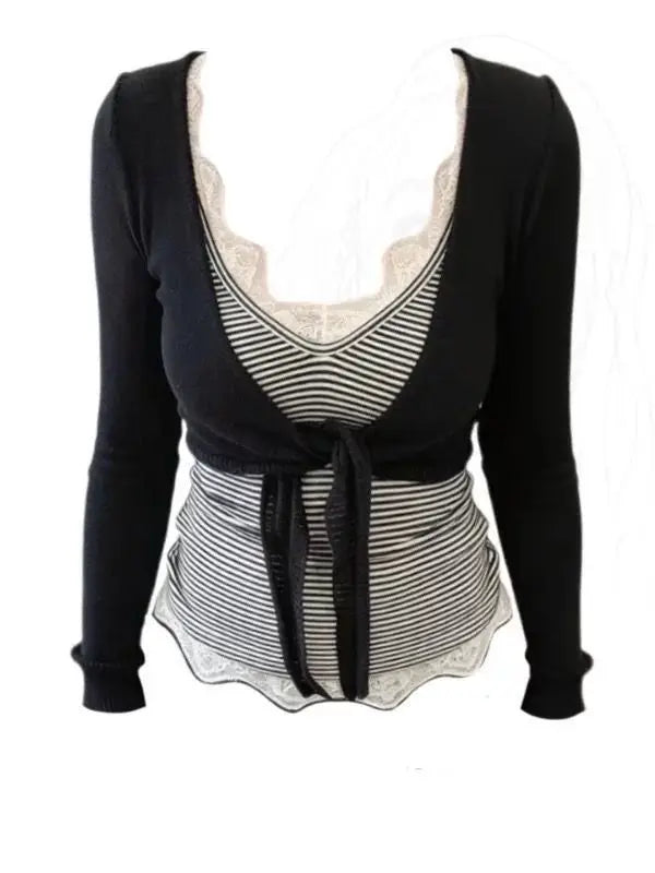 Sloane Gothic Fitted Knit Sweater