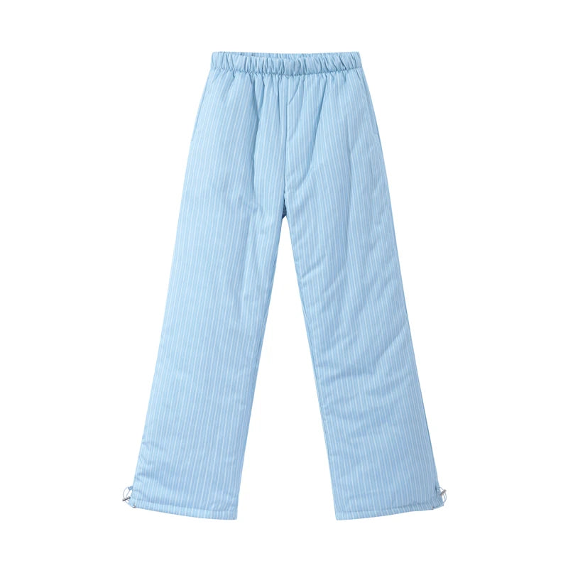 Striped Cotton Coat & Trousers Set
