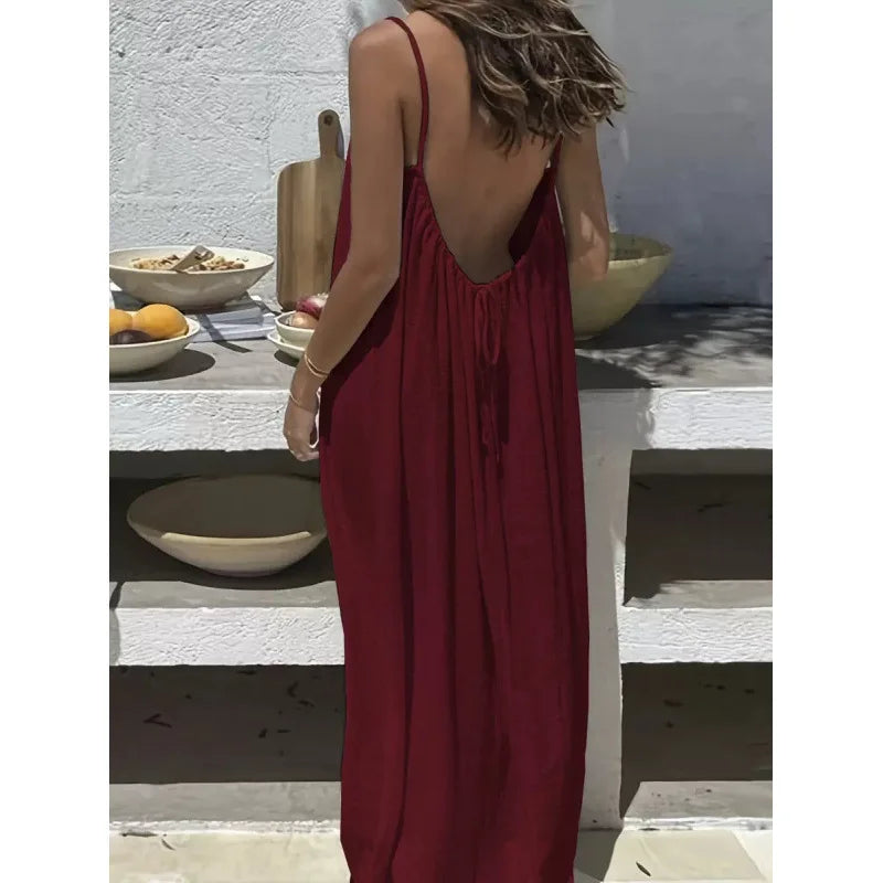 Faye Strapless Backless Maxi Dress