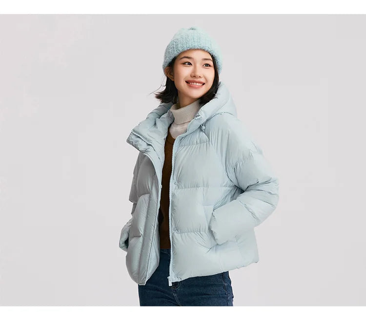Hooded Duck Down Puffer Coat