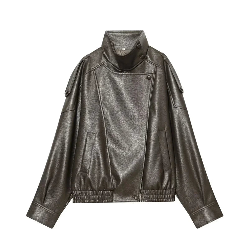 Maeve Faux-Leather Jacket