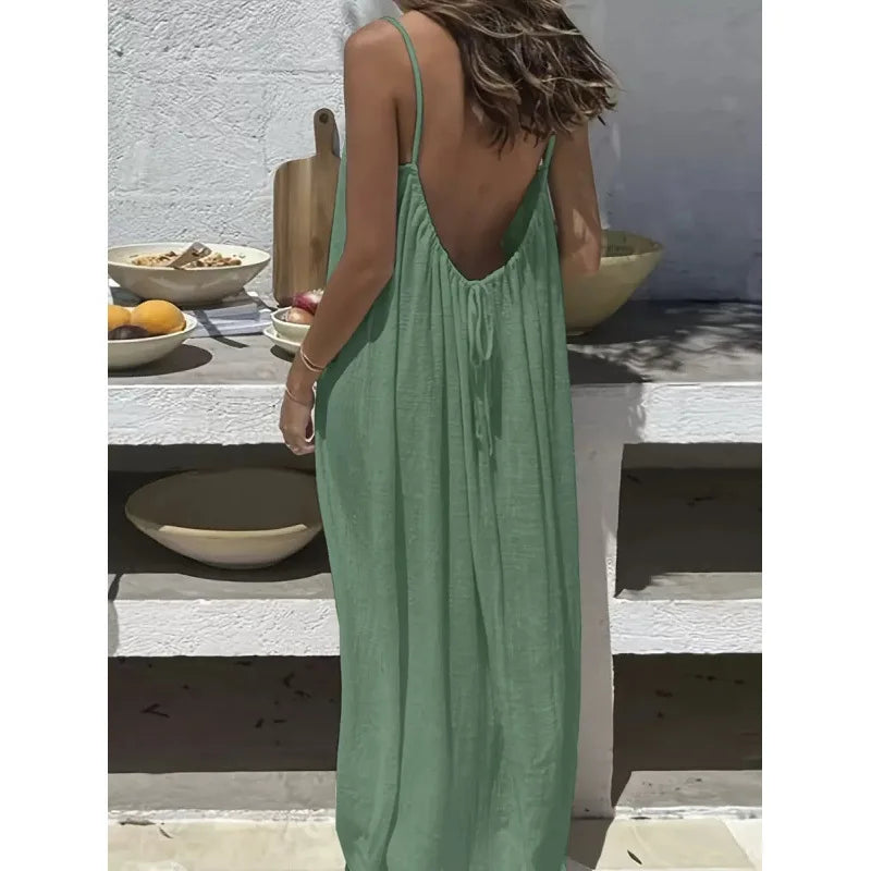 Faye Strapless Backless Maxi Dress
