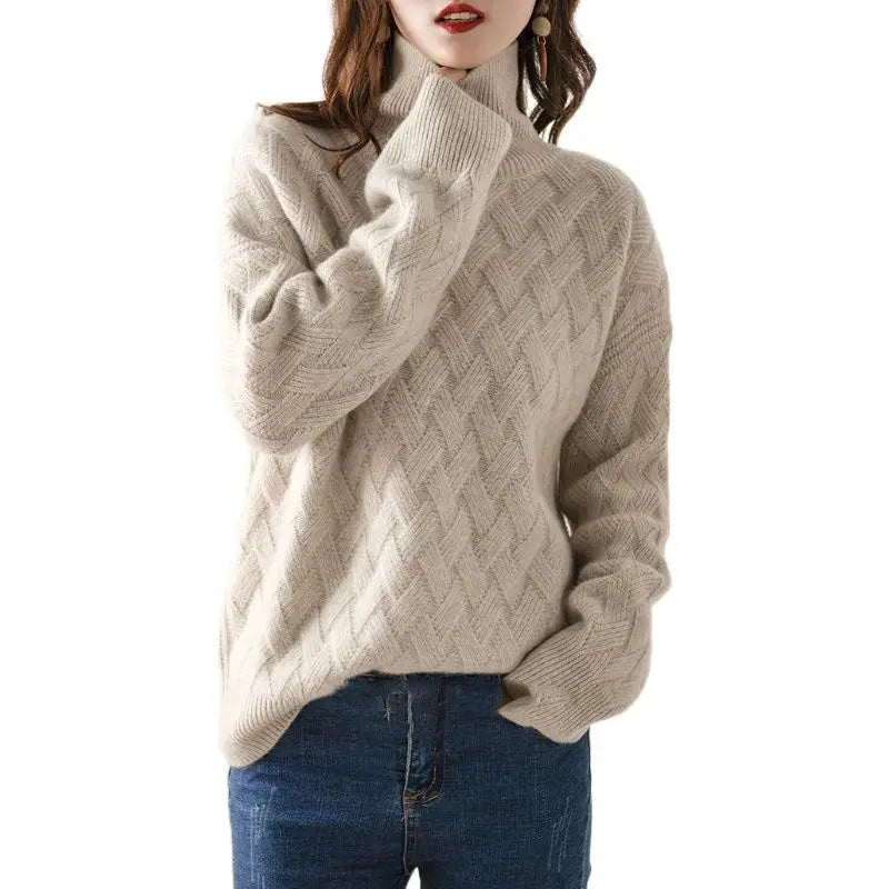 Oversized Wool-Blend Turtleneck Sweater