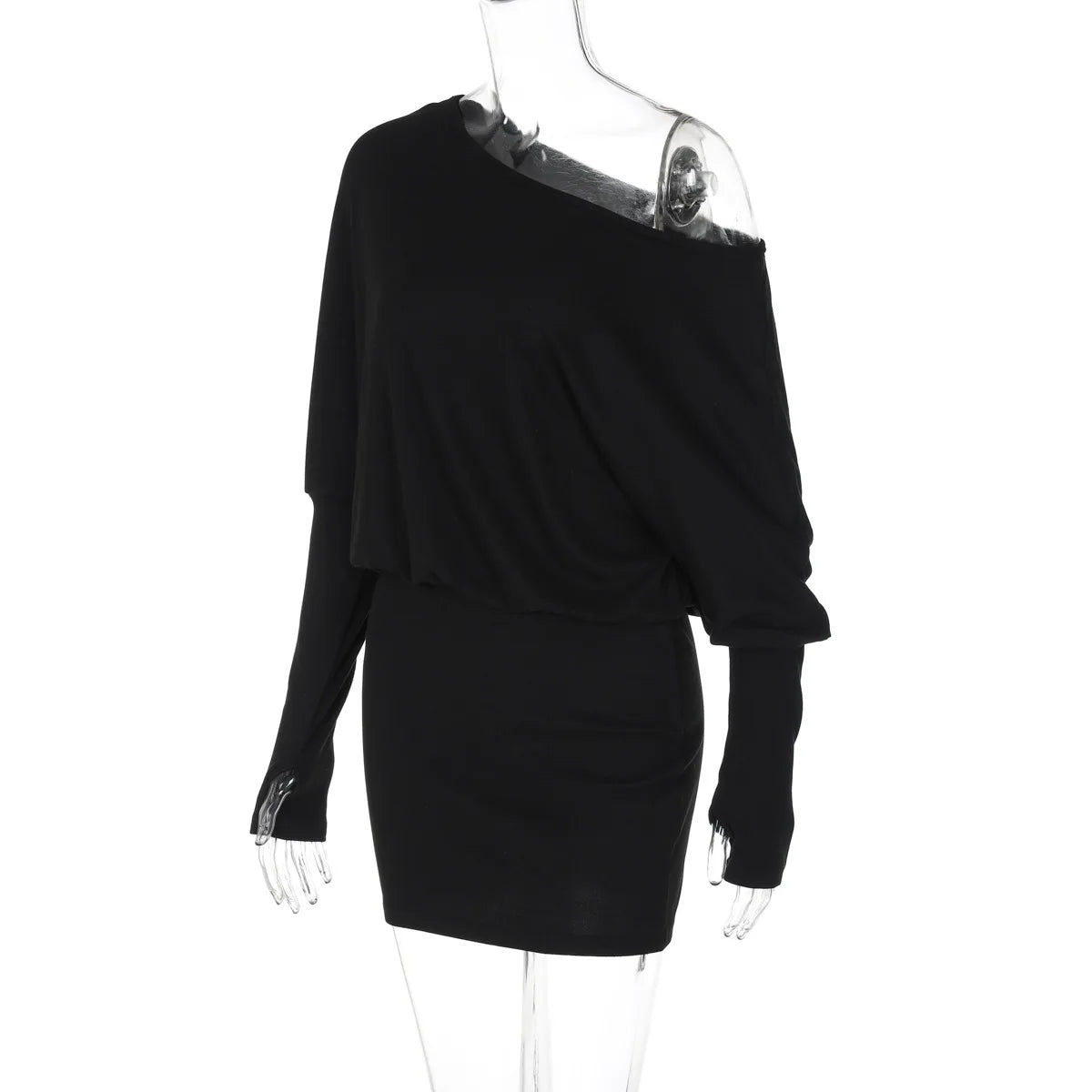 Mila Off-Shoulder Long-Sleeve Mini Dress