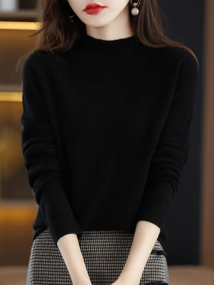 Alba Merino Mock-Neck Sweater