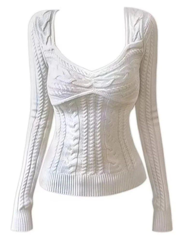 Sloane Gothic Fitted Knit Sweater