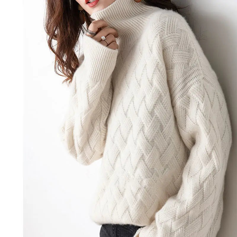 Oversized Wool-Blend Turtleneck Sweater