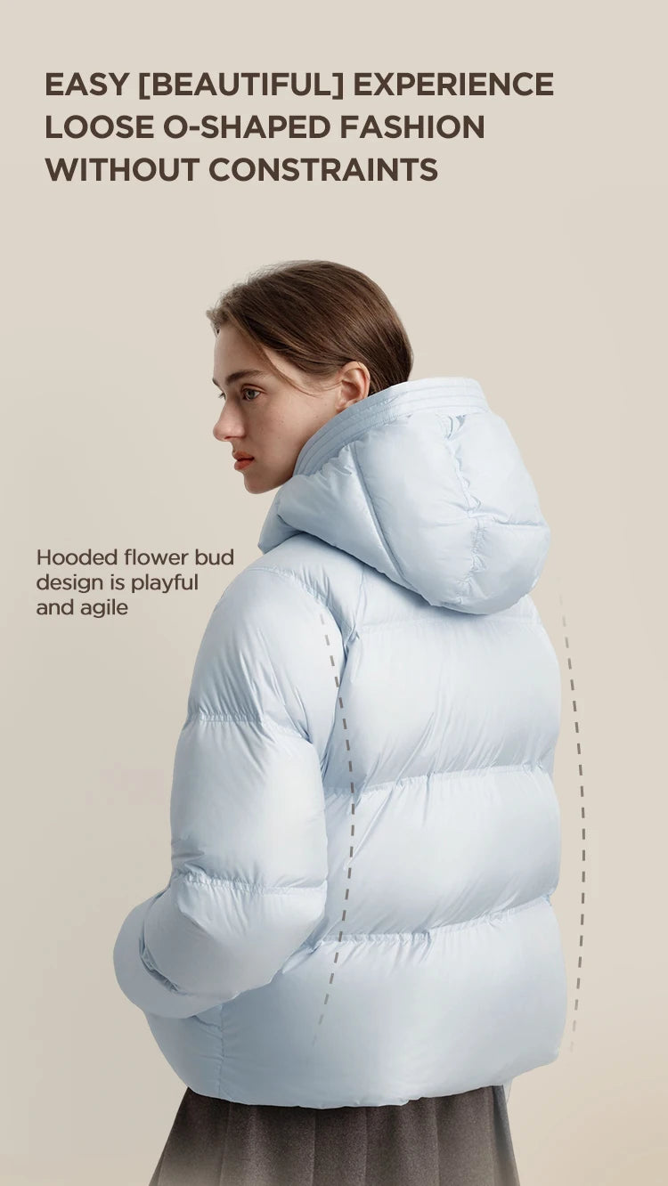 Hooded Duck Down Puffer Coat