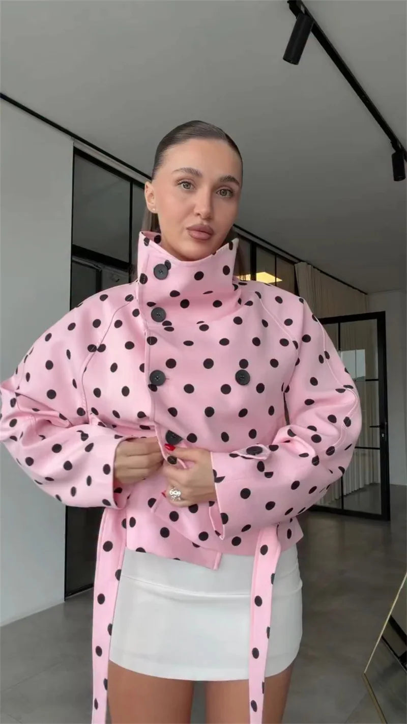 Pippa Polka-Dot Belted Jacket