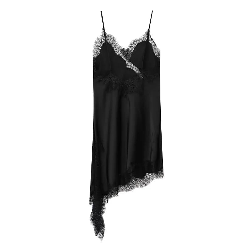 Livia Satin Lace Mini Dress