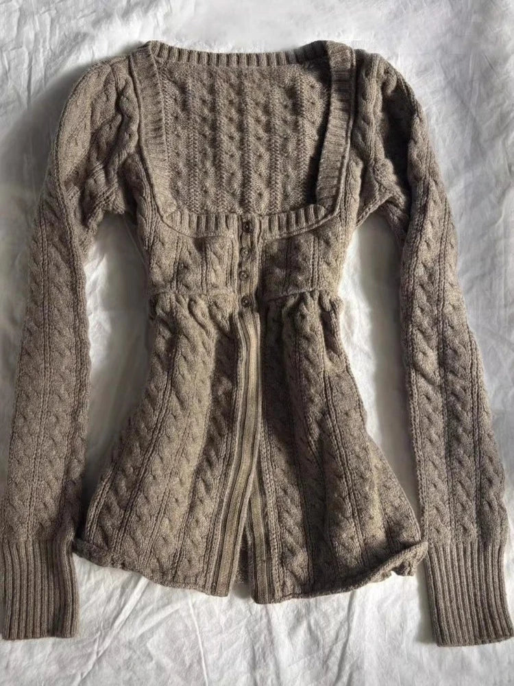 Sloane Gothic Fitted Knit Sweater