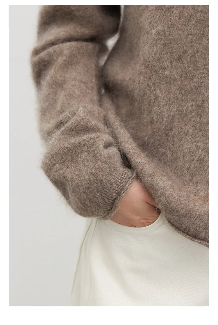 Relaxed Button-Front Knit Cardigan