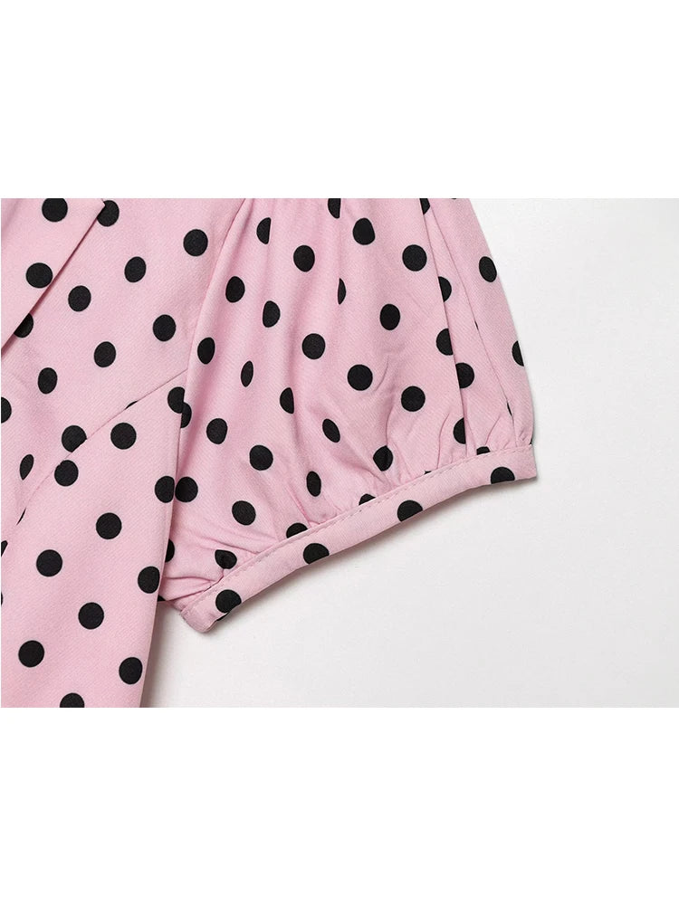 Rosie Polka-Dot Short-Sleeve Blazer