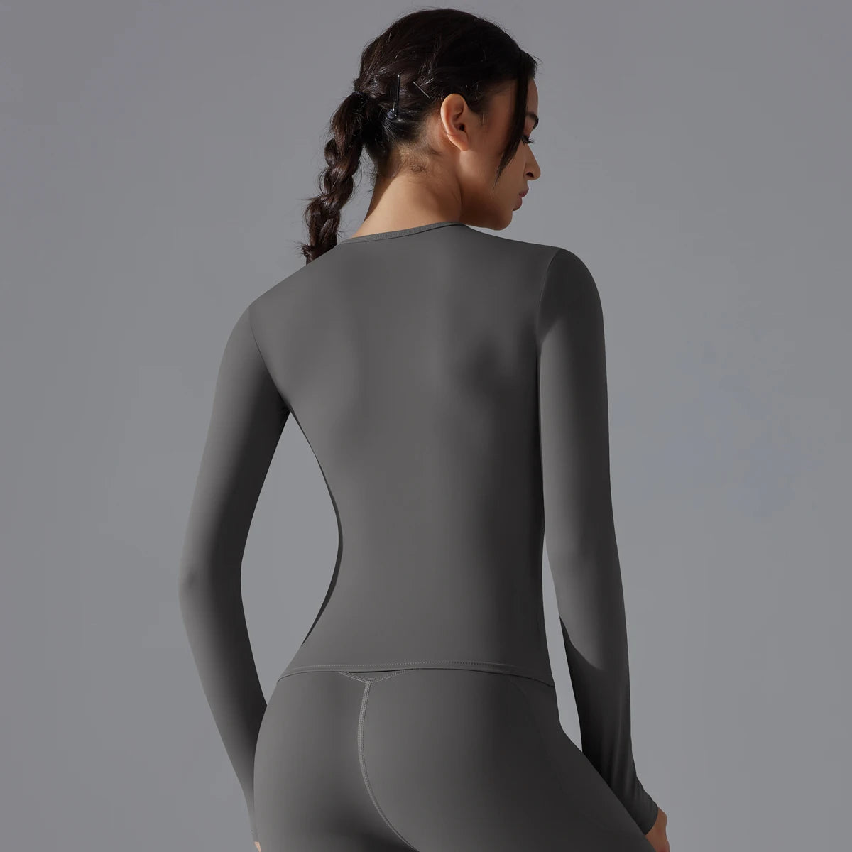 Long-Sleeve High-Elasticity Workout Sports Top