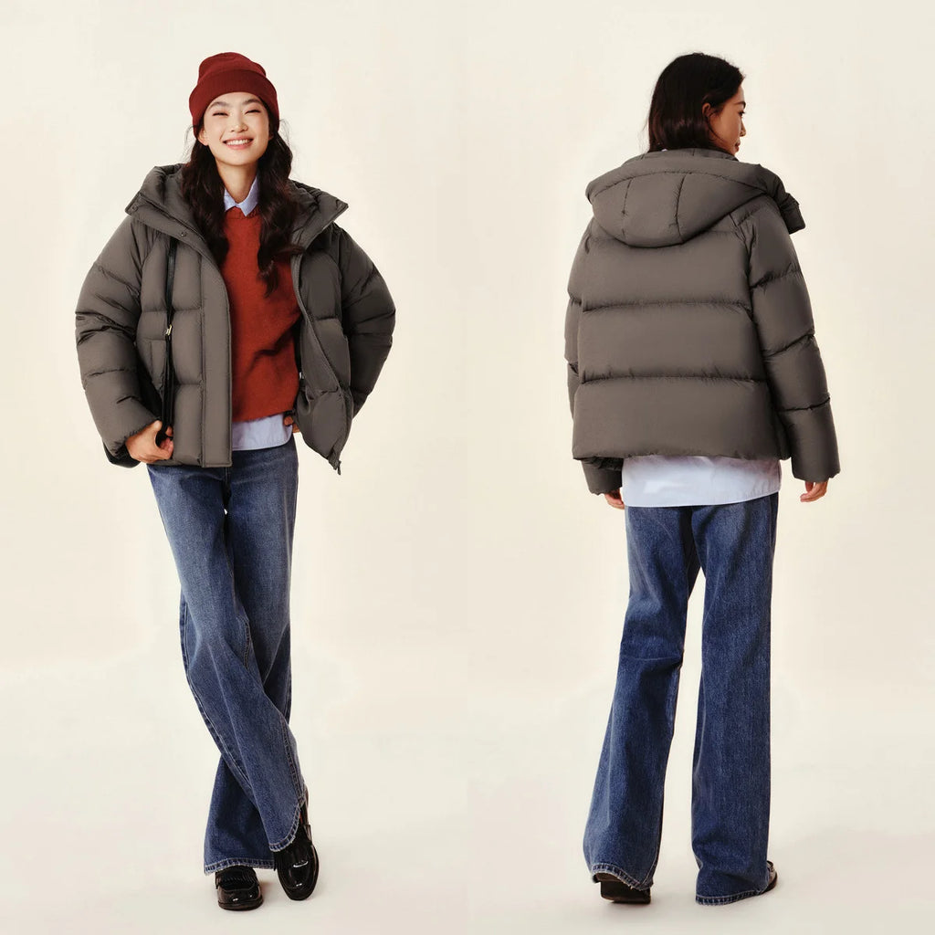 Hooded Duck Down Puffer Coat