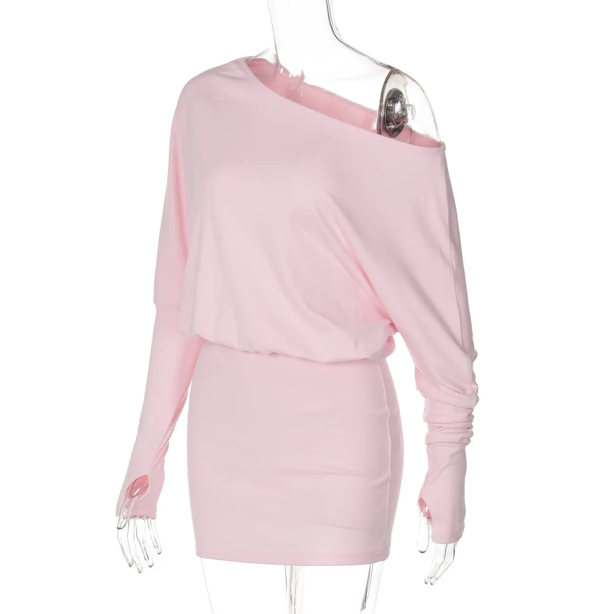 Mila Off-Shoulder Long-Sleeve Mini Dress