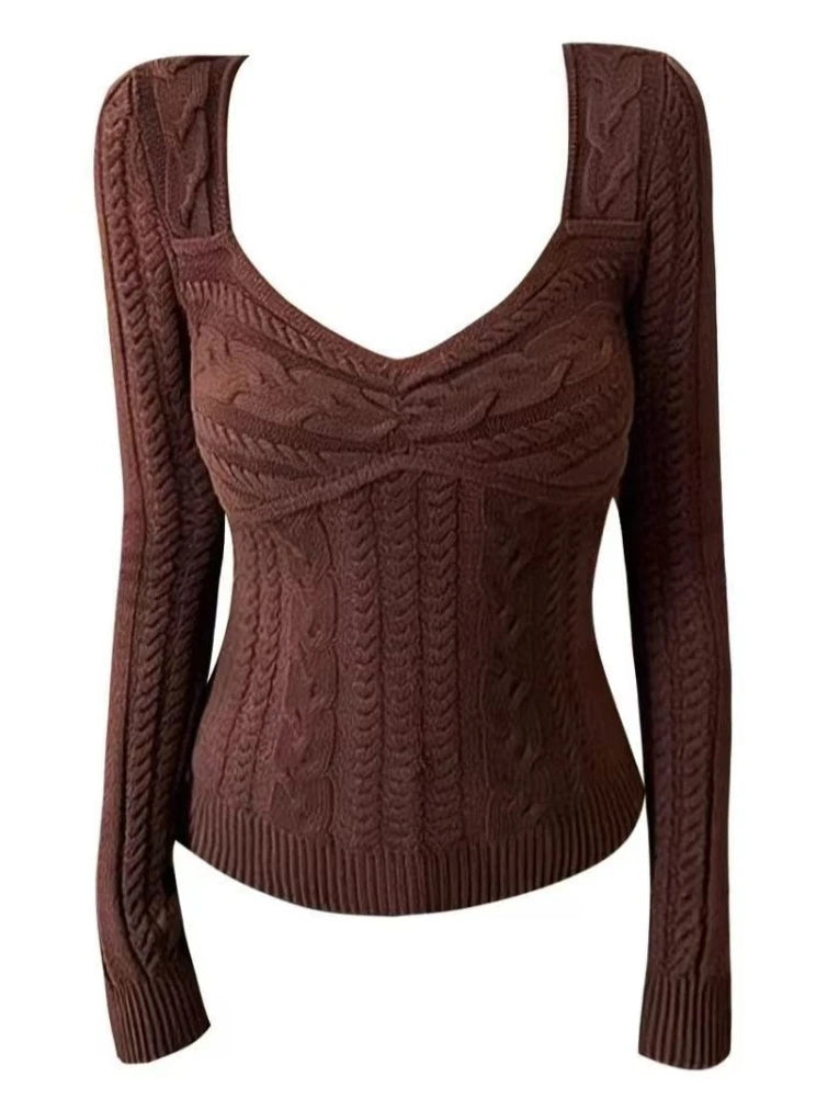 Sloane Gothic Fitted Knit Sweater