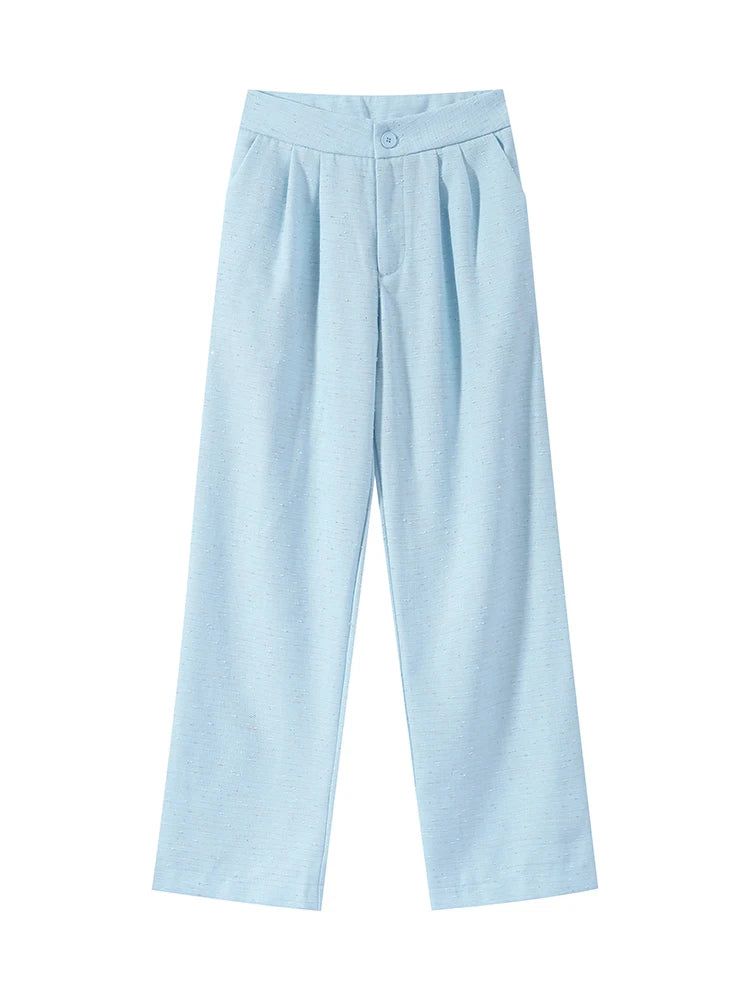 Wool-Blend Knit Top & Pants Set
