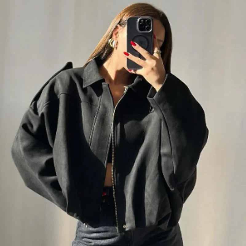 Ivy Suede Cropped Jacket