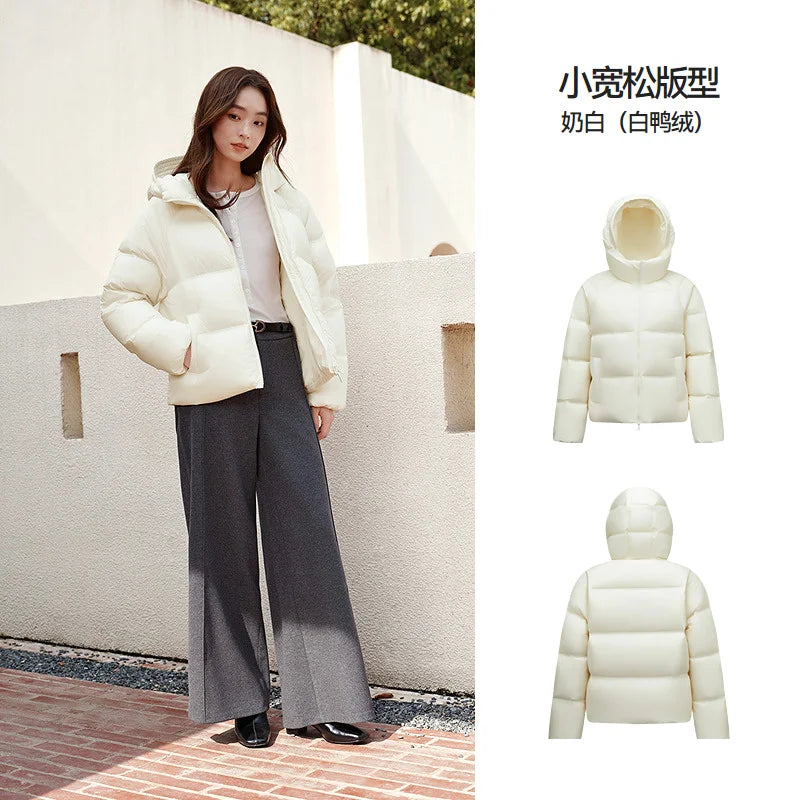 Hooded Duck Down Puffer Coat