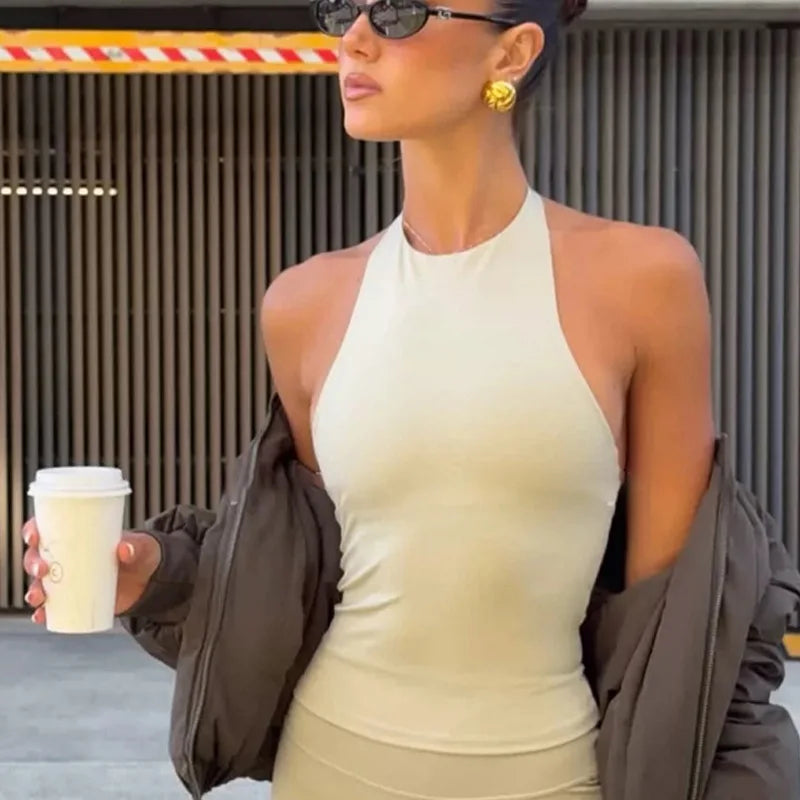 Sculpt Open-Back Halter Active Separates