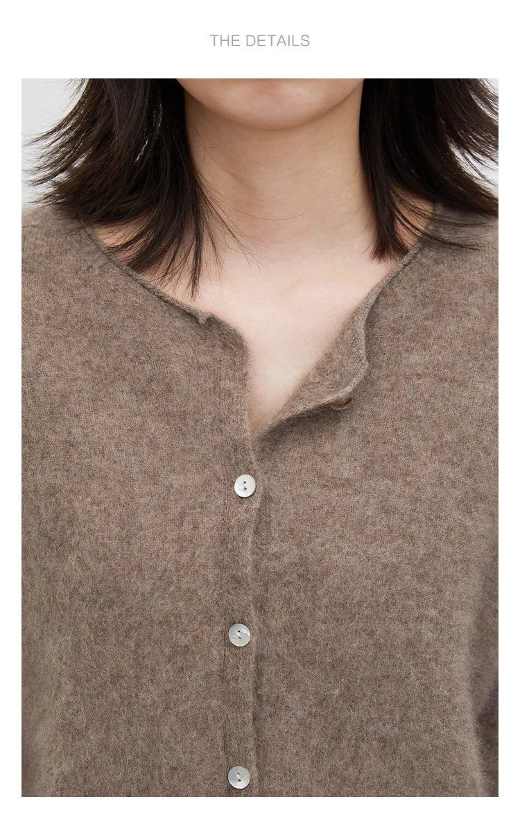 Relaxed Button-Front Knit Cardigan
