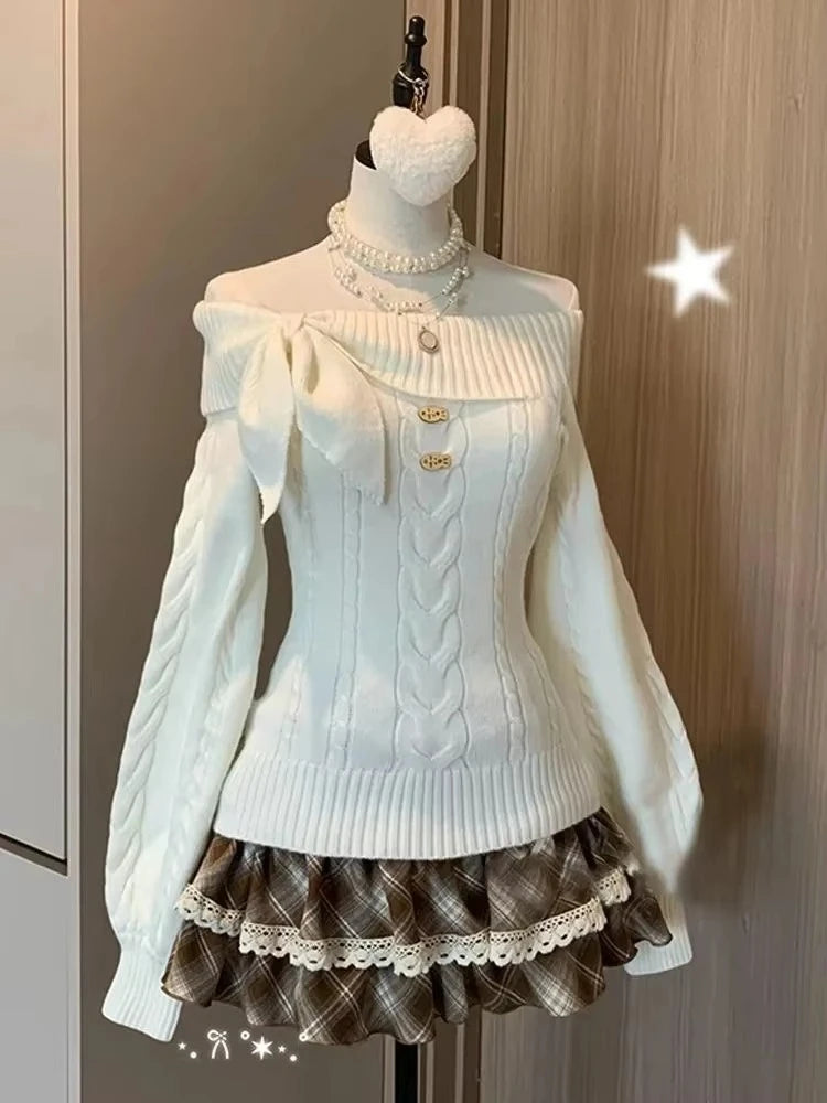 Sloane Gothic Fitted Knit Sweater