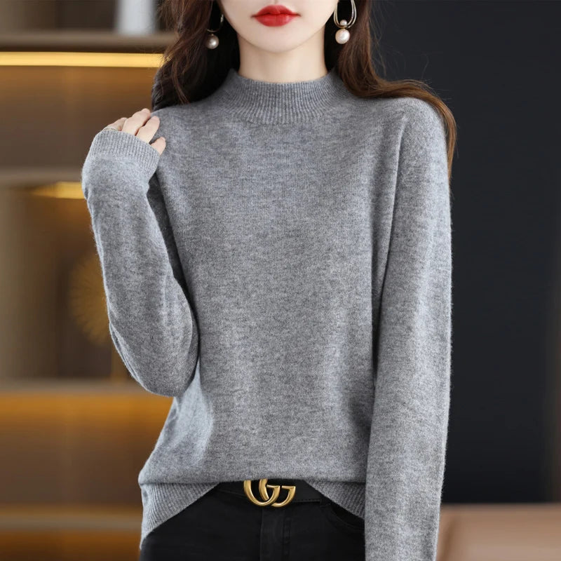 Alba Merino Mock-Neck Sweater