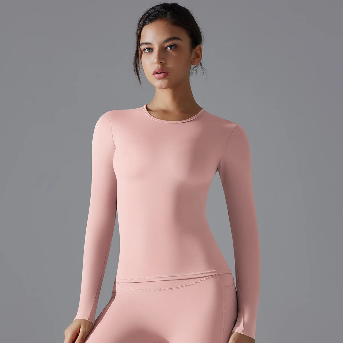 Long-Sleeve High-Elasticity Workout Sports Top