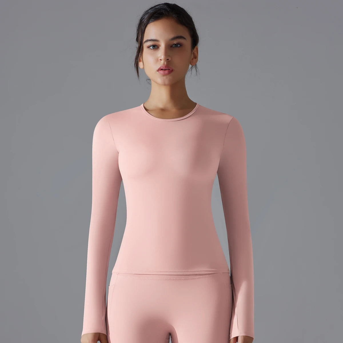 Long-Sleeve High-Elasticity Workout Sports Top