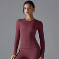 Long-Sleeve High-Elasticity Workout Sports Top
