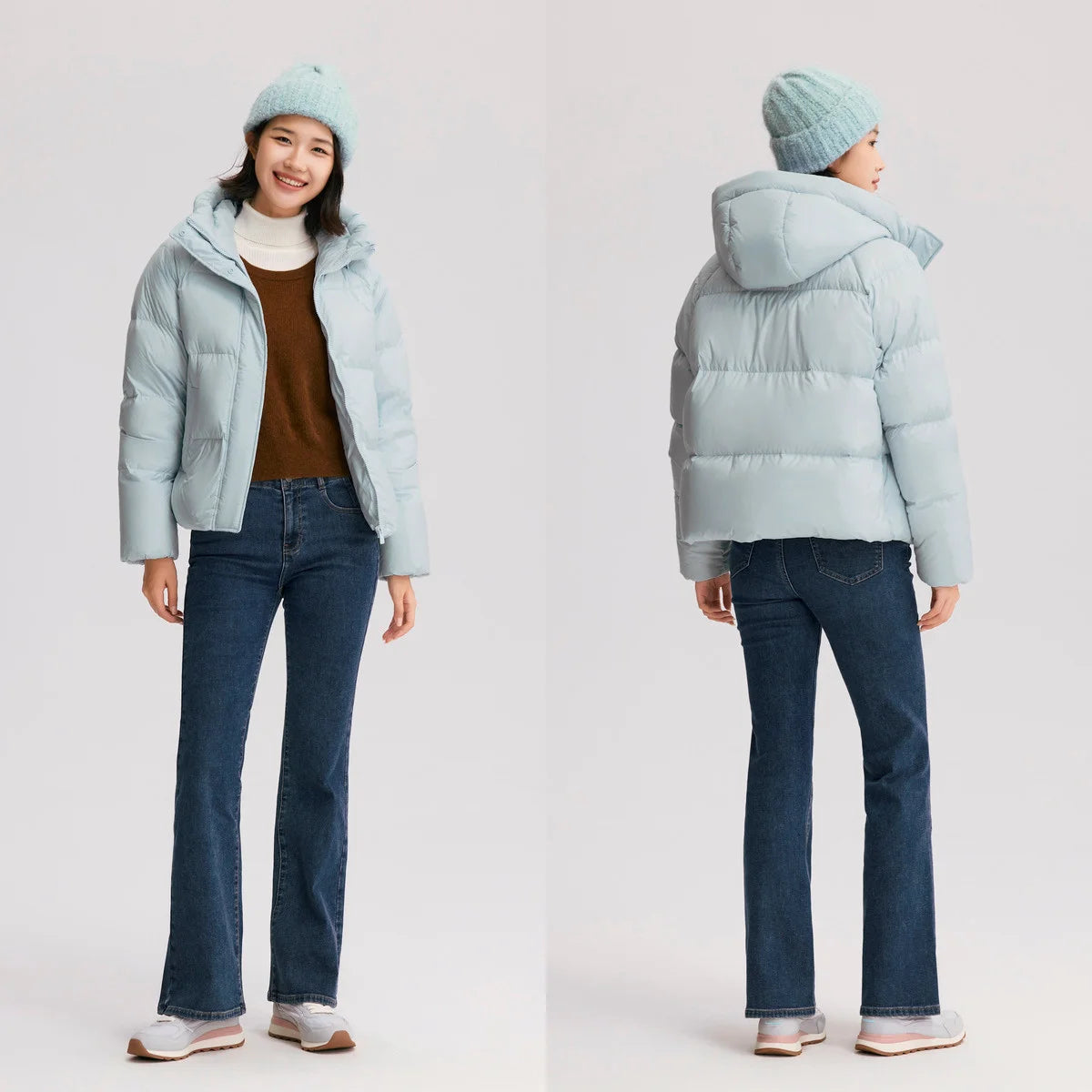 Hooded Duck Down Puffer Coat