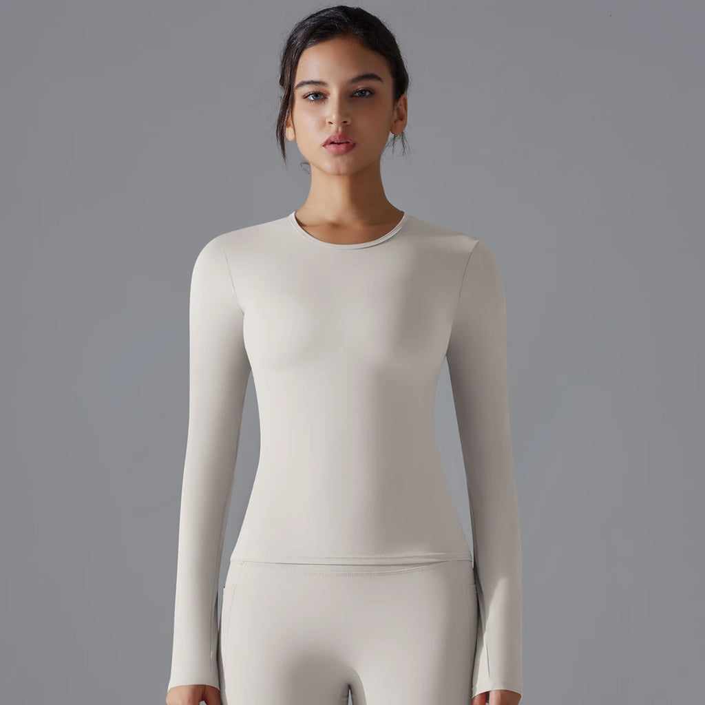 Long-Sleeve High-Elasticity Workout Sports Top