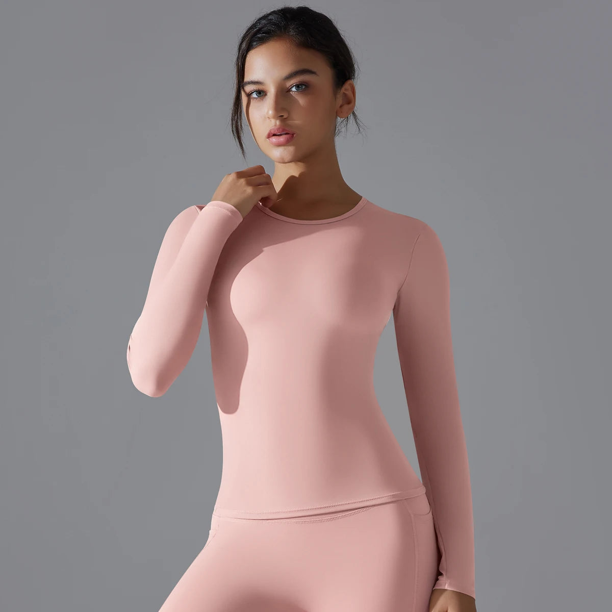 Long-Sleeve High-Elasticity Workout Sports Top