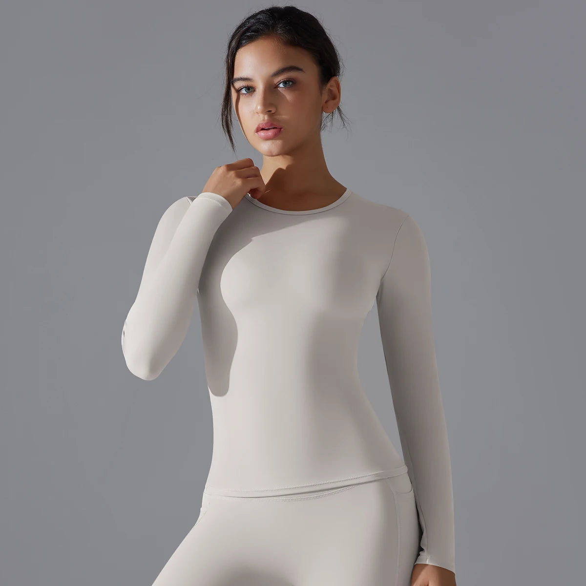 Long-Sleeve High-Elasticity Workout Sports Top