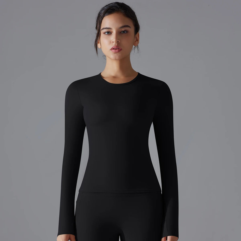 Long-Sleeve High-Elasticity Workout Sports Top