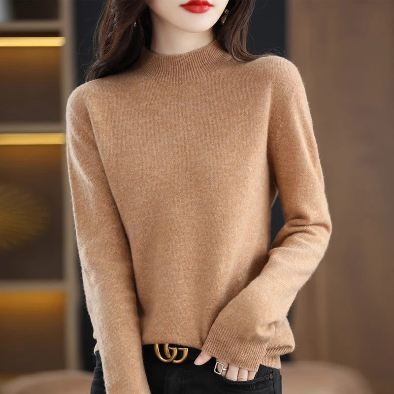 Alba Merino Mock-Neck Sweater