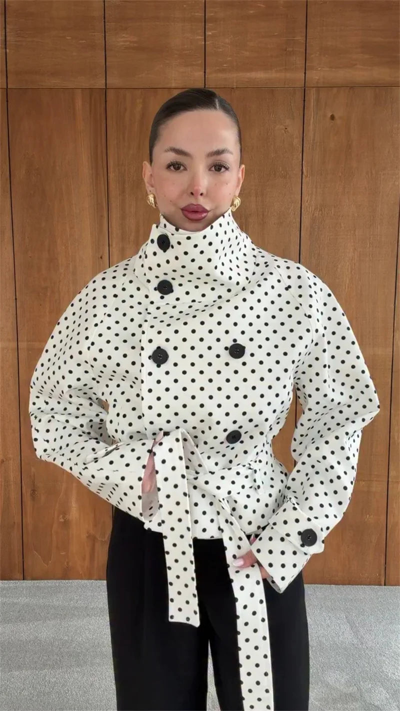 Pippa Polka-Dot Belted Jacket
