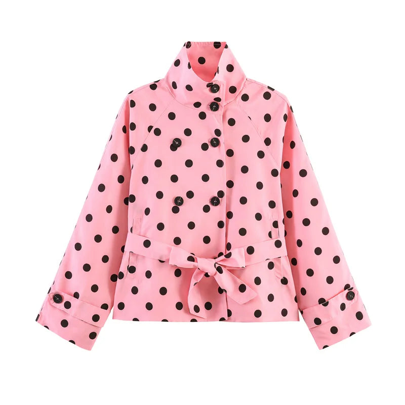 Pippa Polka-Dot Belted Jacket