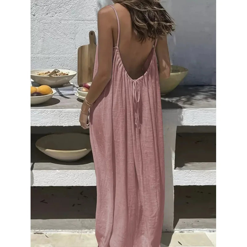 Faye Strapless Backless Maxi Dress