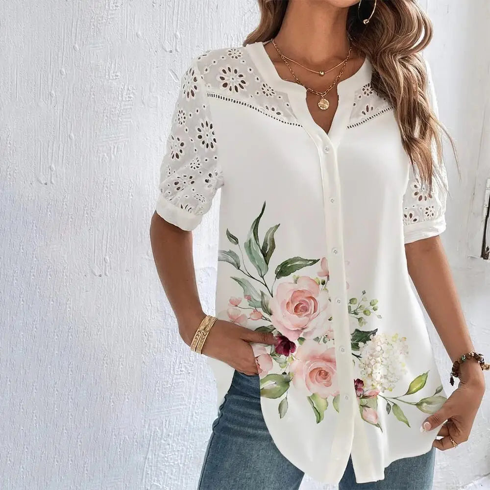 Rosalie Floral Eyelet Blouse