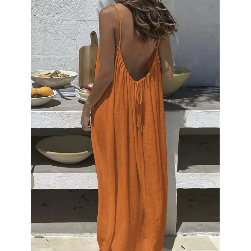 Faye Strapless Backless Maxi Dress