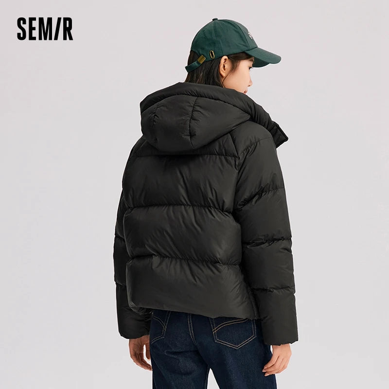 Hooded Duck Down Puffer Coat