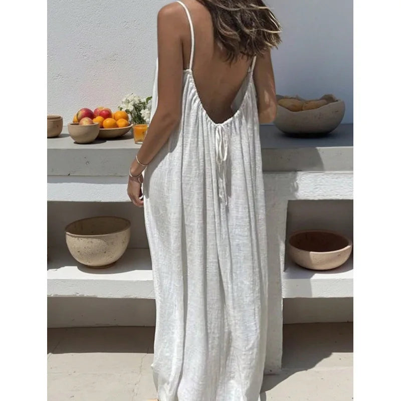 Faye Strapless Backless Maxi Dress