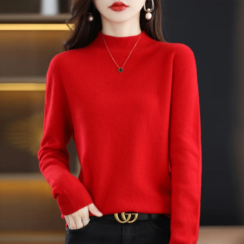 Alba Merino Mock-Neck Sweater