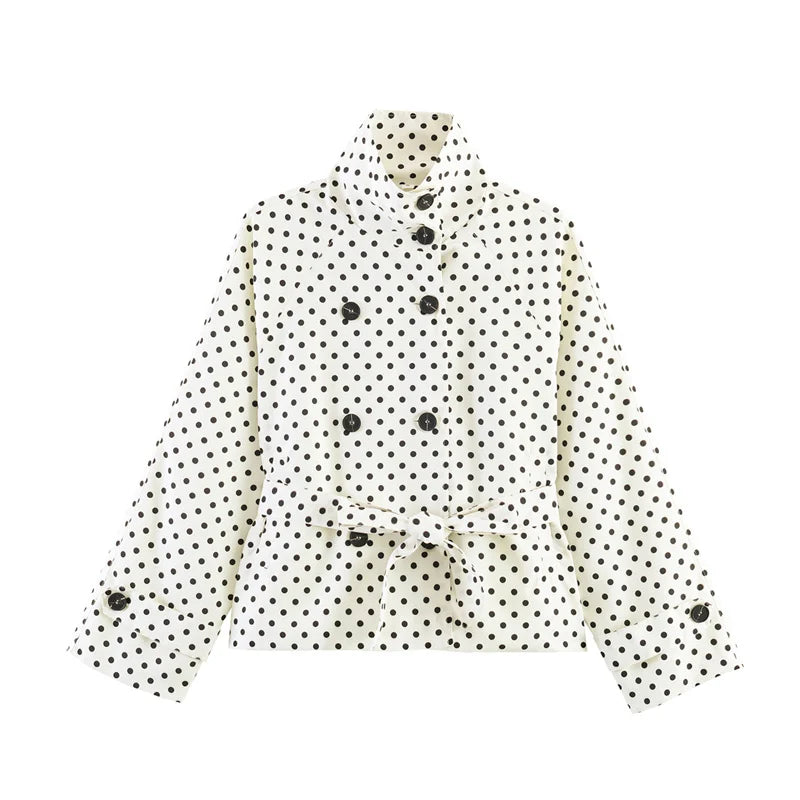 Pippa Polka-Dot Belted Jacket