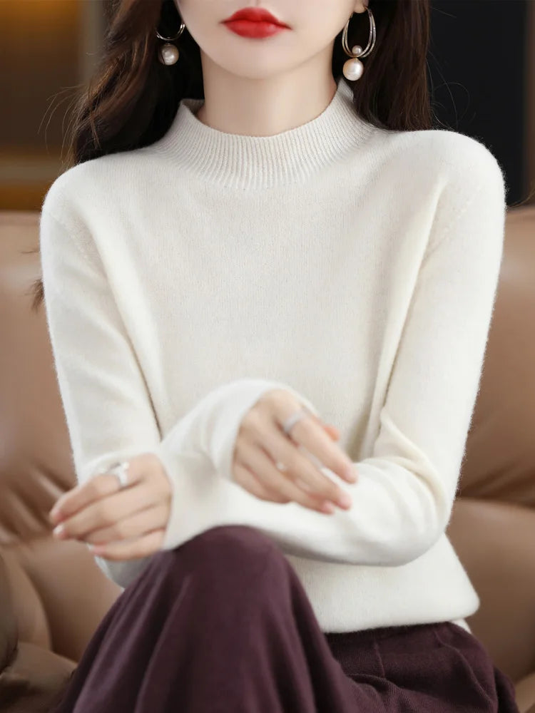 Alba Merino Mock-Neck Sweater
