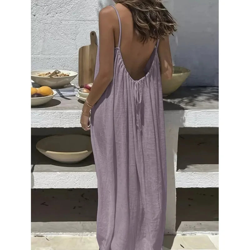 Faye Strapless Backless Maxi Dress
