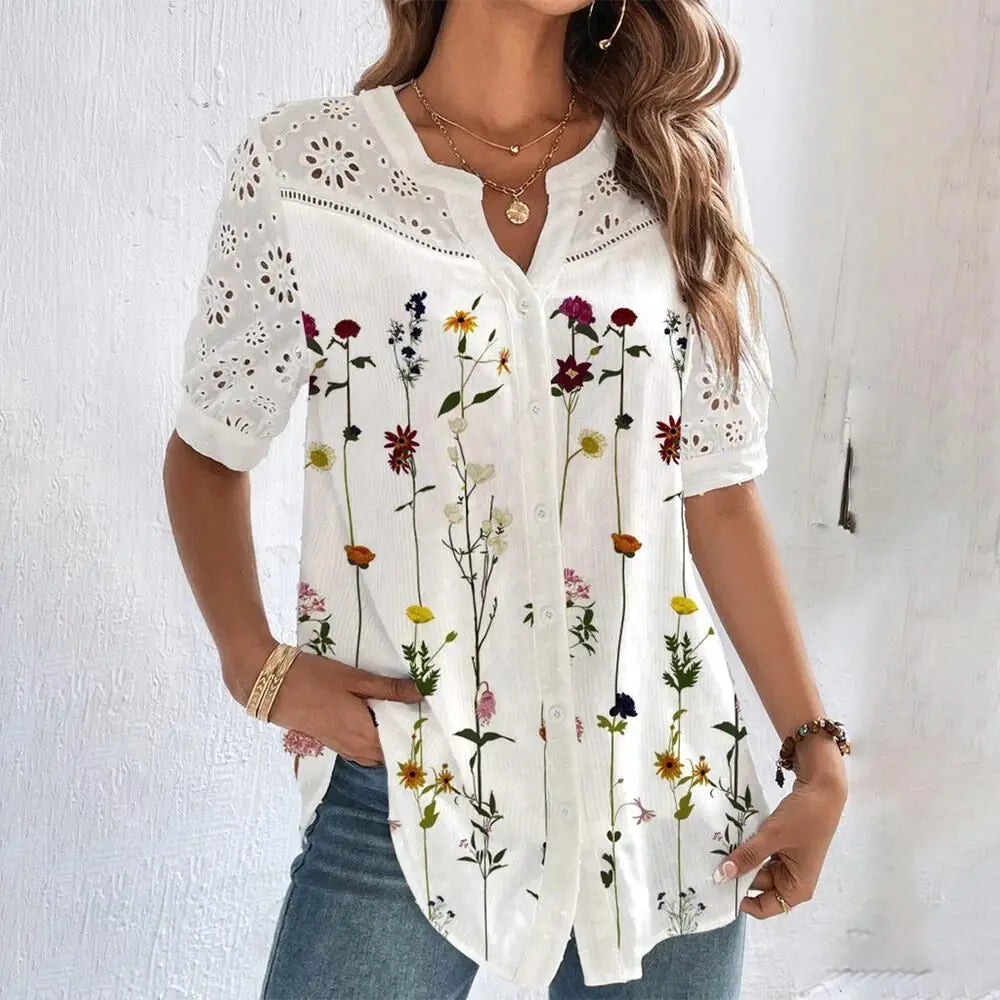 Rosalie Floral Eyelet Blouse