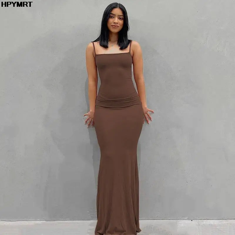Lyra Satin Backless Maxi Dress